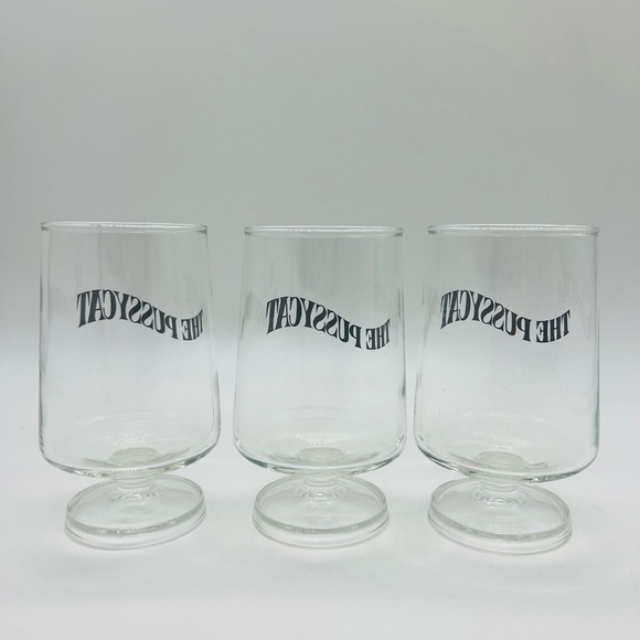 THE PUSSYCAT SET OF 3 VINTAGE 1972 EARLY TIMES KENTUCKY BAR WARE - Picture 10 of 11